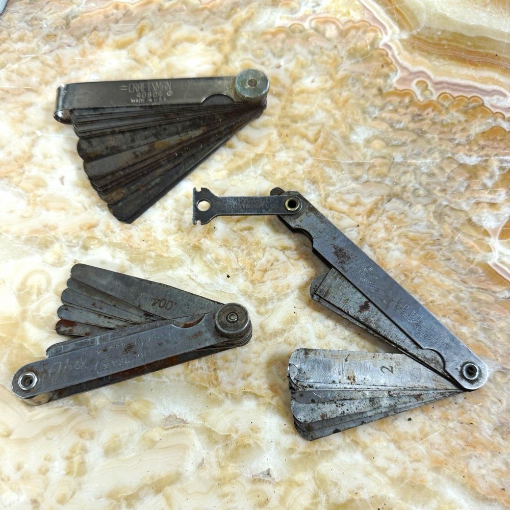 Vintage Feeler Gauge 4pc  Craftsman 40804 Kastar L.B. Miller USA Spark Plug Gap